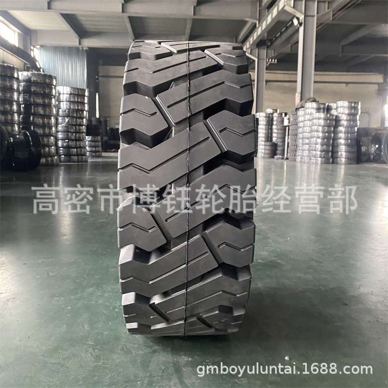 厂家供应27×10-12  23×10-12叉车实心轮胎 可配钢圈 拖车工业机