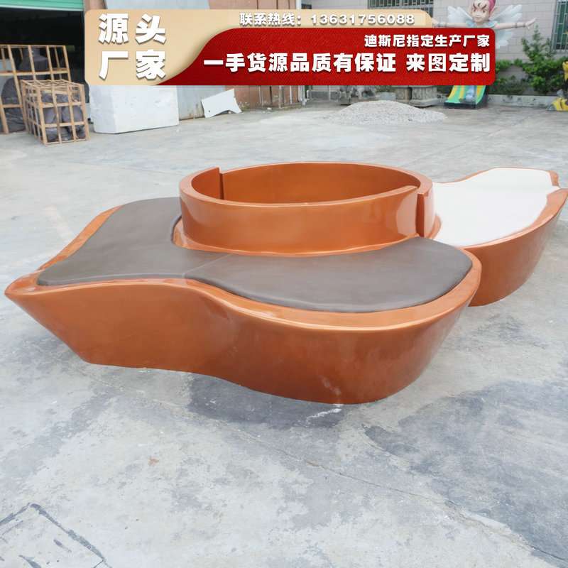热销玻璃钢多人座椅商场花盆组合坐凳玻璃钢创意休闲椅生产厂家