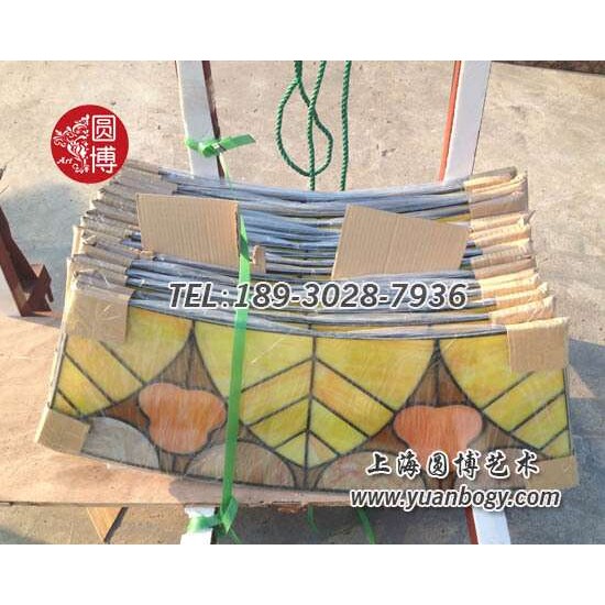 艺术玻璃穹顶北京度假村酒店彩色玻璃圆博工艺