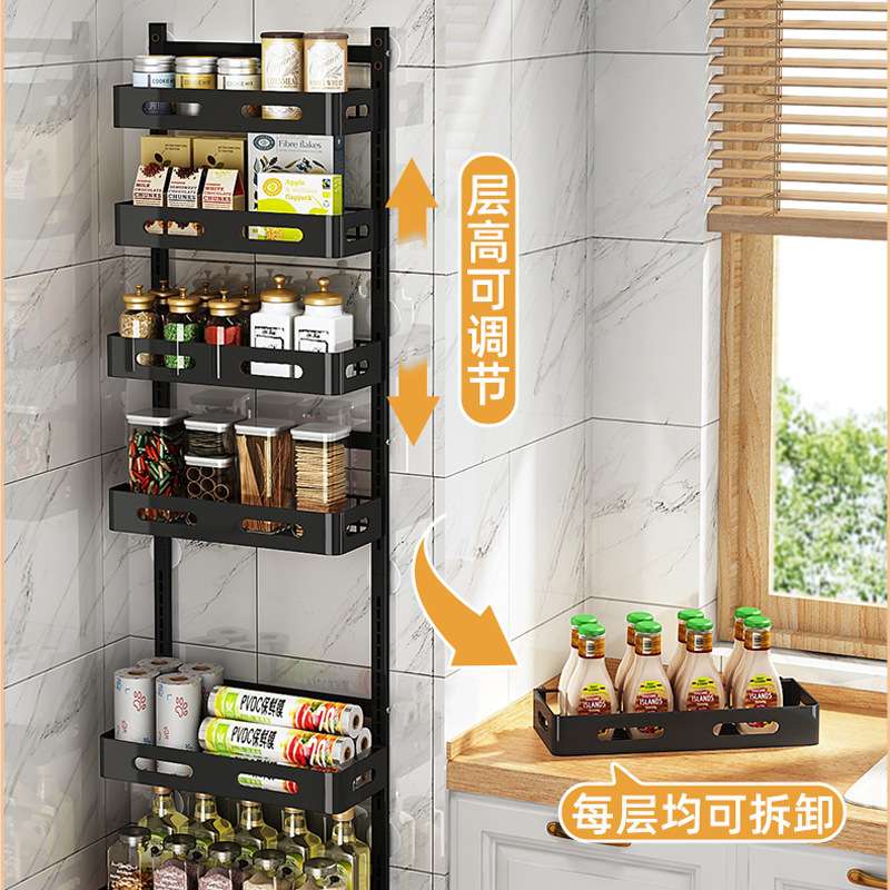 门后墙面两用多层置物架厨房卧室浴室门后挂架食品调料收纳整理架