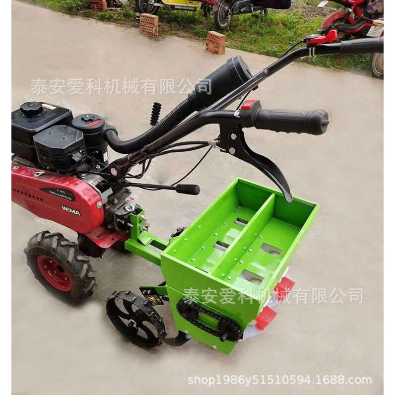 小型家用微耕机播种施肥一体机小颗粒单行/3行种豌豆行距株距可调