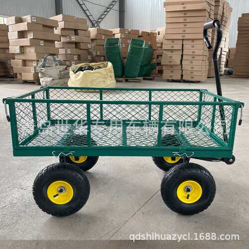 花园拉货四轮网车 搬运车手推工具车 运货车牵引平板拖车TC1840