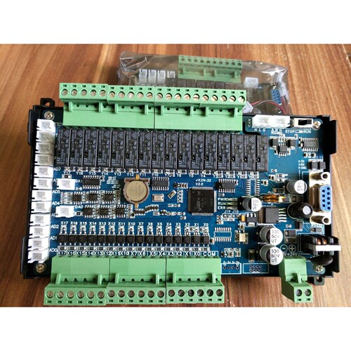 国产板式PLC工控板 FX2N-32MR/MT10AD-2DA 经济型PLC 带AD DA 485