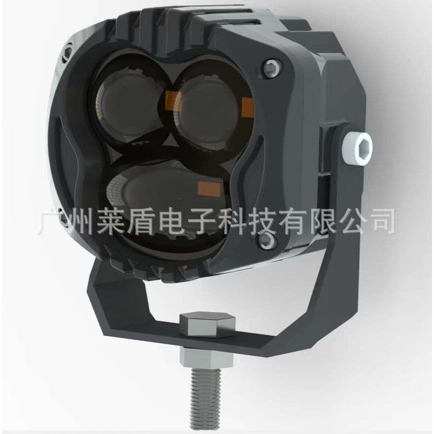 跨境爆款LED汽车射灯3寸三透镜黄白光前杠雾灯货车皮卡改装工作灯