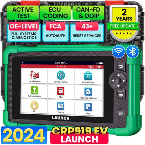 LAUNCH CRP919E 汽车新能源诊断仪支持Doip和CAN FD协议多语言OBD