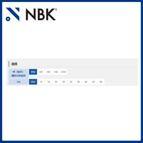 NBK LDMS-LW-NI全不锈钢外螺纹夹紧手柄 平垫圈装入型 厂家直供