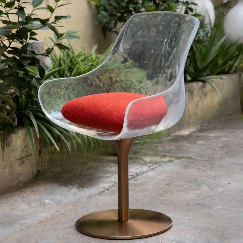轻奢简约晶透明树脂休闲椅子设计装饰品客厅水晶亚克力凳子舒适