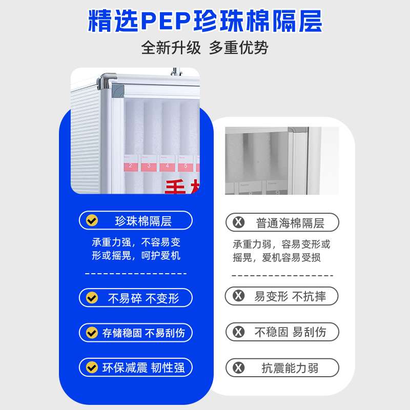 手机箱保险箱防盗带锁公司学校收纳箱透明重型手提便携认证保管