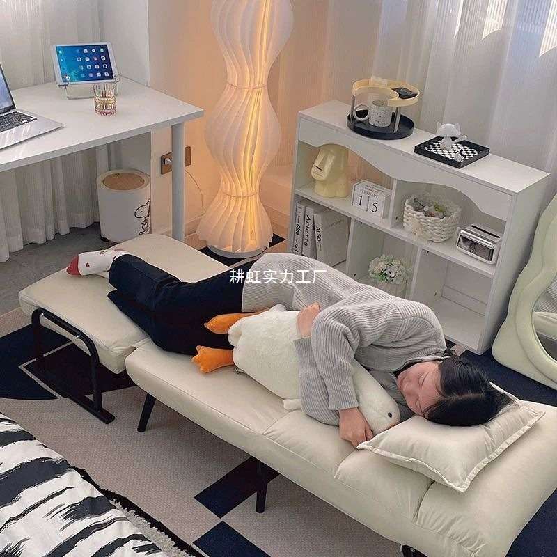 午休折叠沙发床一体两用办公室折叠椅躺椅午睡电脑椅可躺可坐