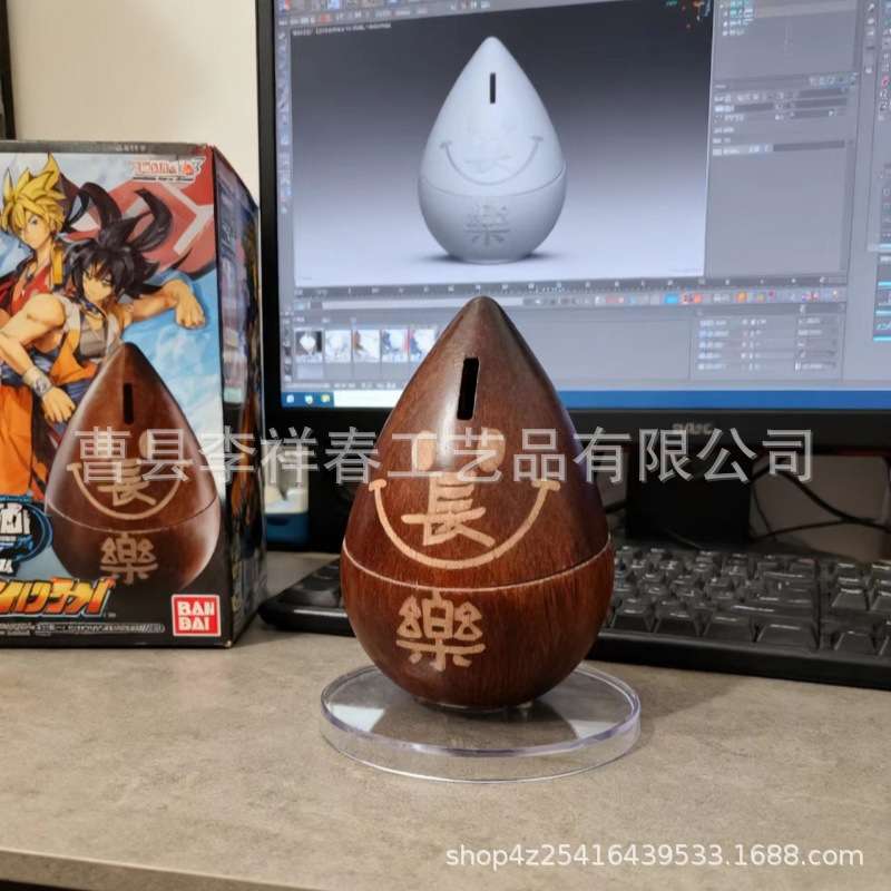 跨境实木不倒翁水滴牙签盒创意新品牙签盒木质桌面牙线盒桌面摆件
