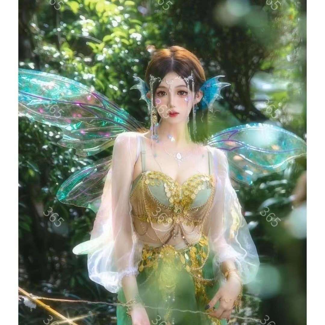 。新款人鱼公主写真主题服装仙女梦幻精灵艺术照摄影舞台演出服