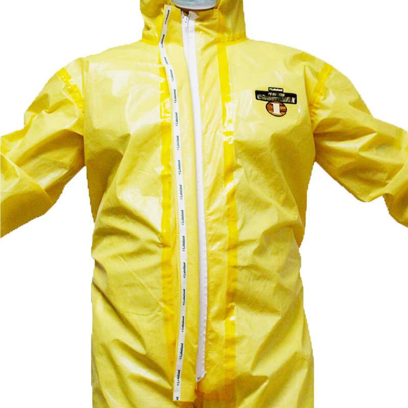 雷克兰凯麦斯1系列CT1S428E连体式防化工作服 全密封耐酸碱防护服