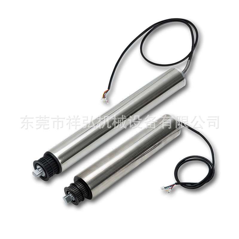 输送带同步轮电动辊筒传送机24V/48V直流无刷内置微型电动滚筒轴