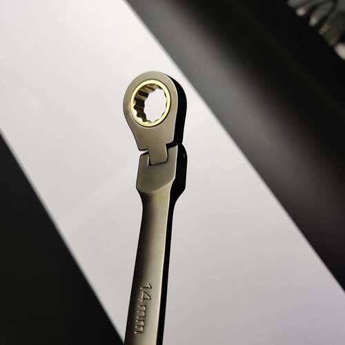 加长黑镍棘轮扳手 加长双头活动头双梅花棘轮扳手8-19mm 五金工具