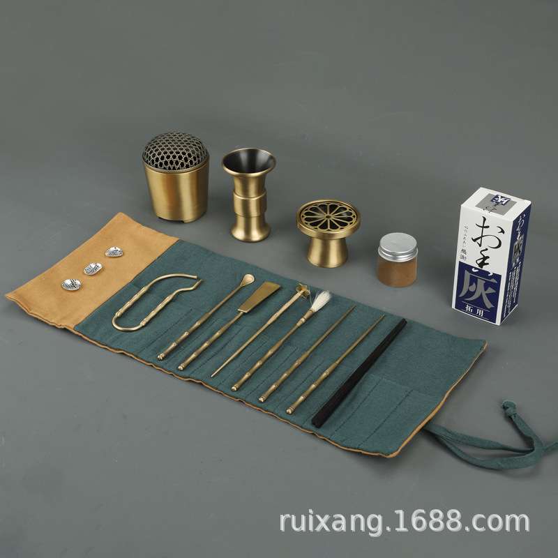 T182K空薰盘香十八件组套装/沉香器具/香道工具/隔火香熏