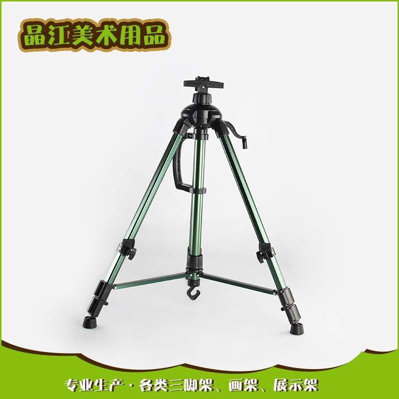 美术用品制造 铁制黑色铝合金手摇伸缩素描三角架 学生美术画架