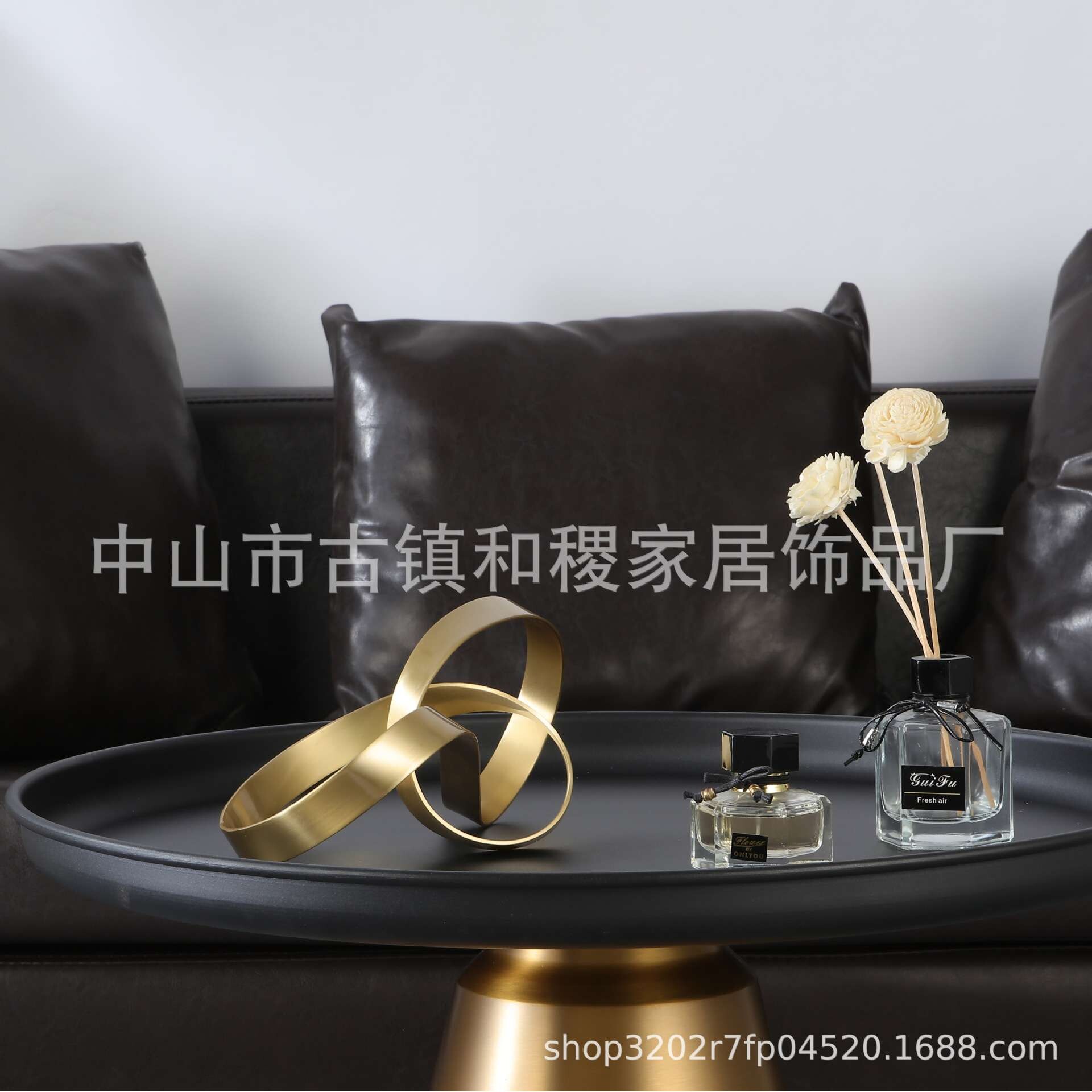 意式轻奢设计师款室内铜摆件样板房间客厅玄关软装陈设饰品工艺品