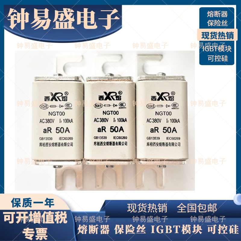 库柏西熔熔断器 NGT-00 690V/63A NGT-00 690V/80A 100A 熔芯 - 实物图