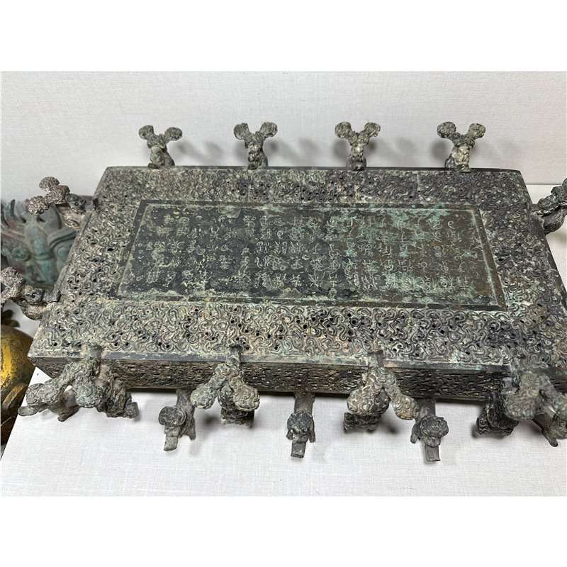 青铜器收藏云纹铜禁河南博物院收藏古青铜器工艺品
