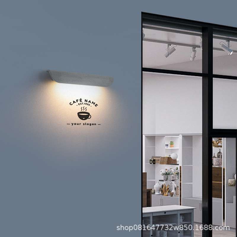 壁灯瓦片别墅墙灯户外防水门店招牌装饰水泥磨砂石入户门头墙壁灯