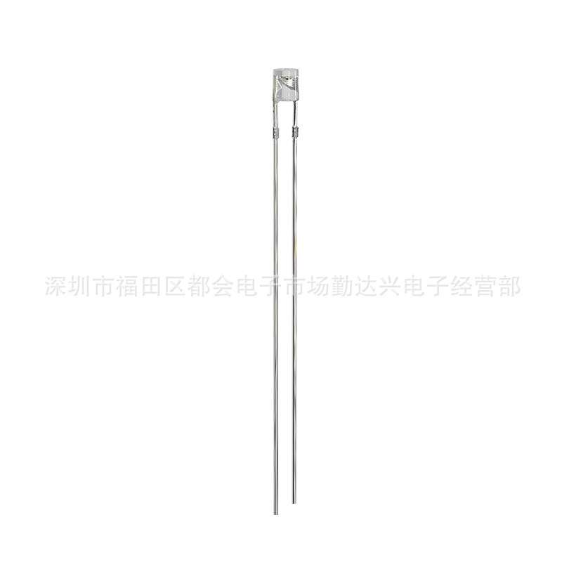 金线f3平头3mm白发白红黄蓝绿暖白光无边直插led灯珠发光二极管
