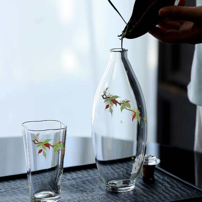 春归高硼硅玻璃冷泡瓶春季绿茶泡茶器家用多功能水培容器花瓶花插