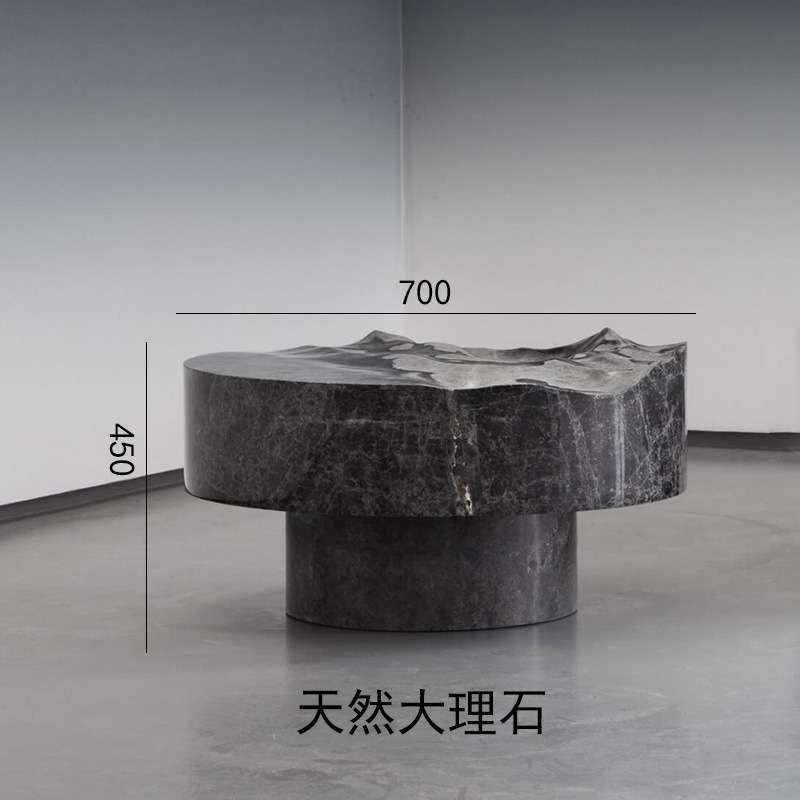 北欧简约大理石波浪茶几个性创意茶台桌设计师客厅轻奢现代咖啡桌