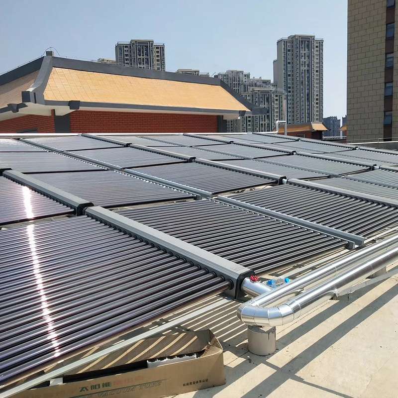 平板太阳能 超导热管集热器承压式太阳能热水系统蓝玻璃大平板