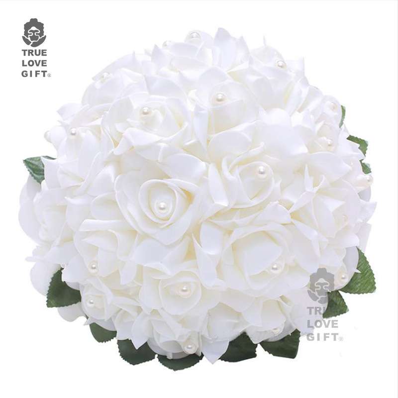 欧美新娘手捧花爆款婚庆用品泡沫手捧花新娘仿真伴娘结婚手捧花束