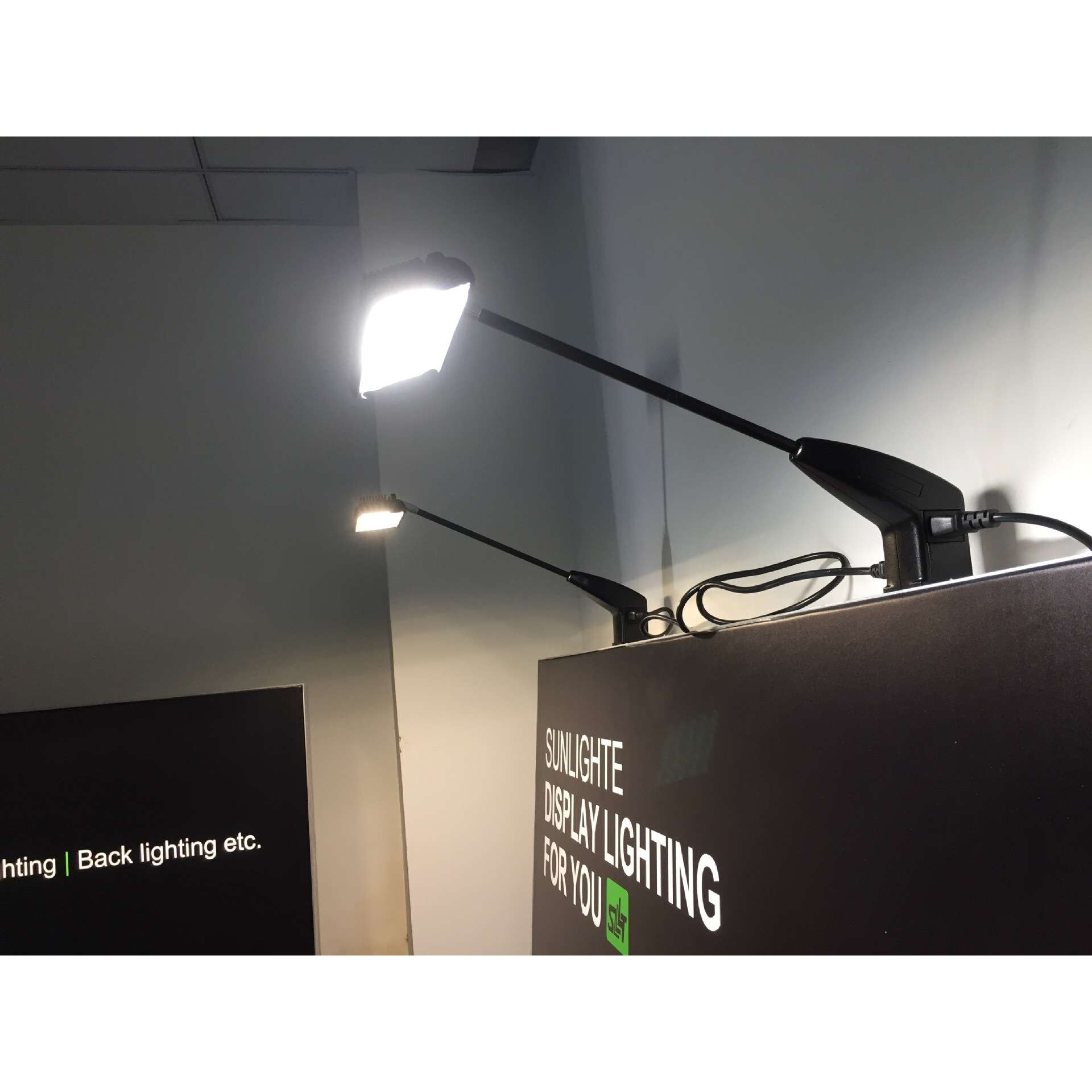 出口110V展览射灯 拉网展架LED长杆灯具 夹子灯 特装标摊展示专用