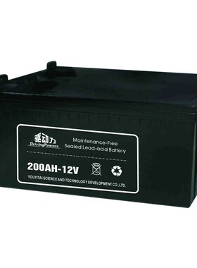 宇泰蓄电池6FM-200AH 12V200AH蓄电池 太阳能储能系统草坪灯电池