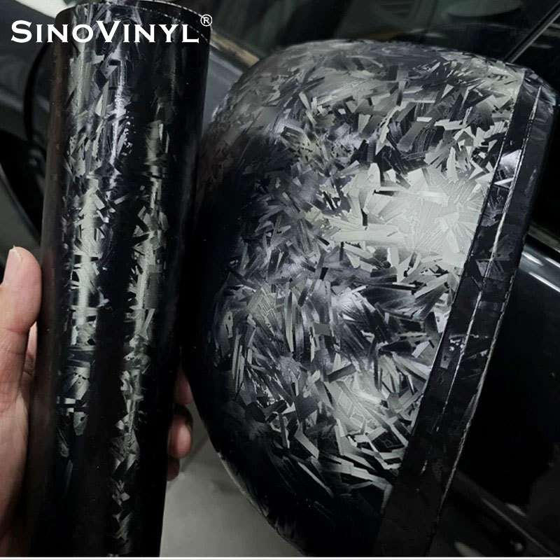 卡莱克亮面电镀锻造碳纤维车身改色膜金银黑汽车中控内饰装饰贴膜