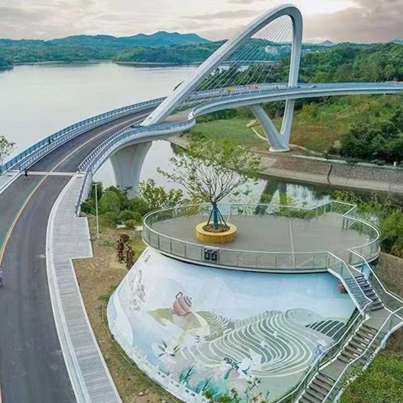 园林景观工程走廊铝合金地板别墅公园景观平台户外铝合