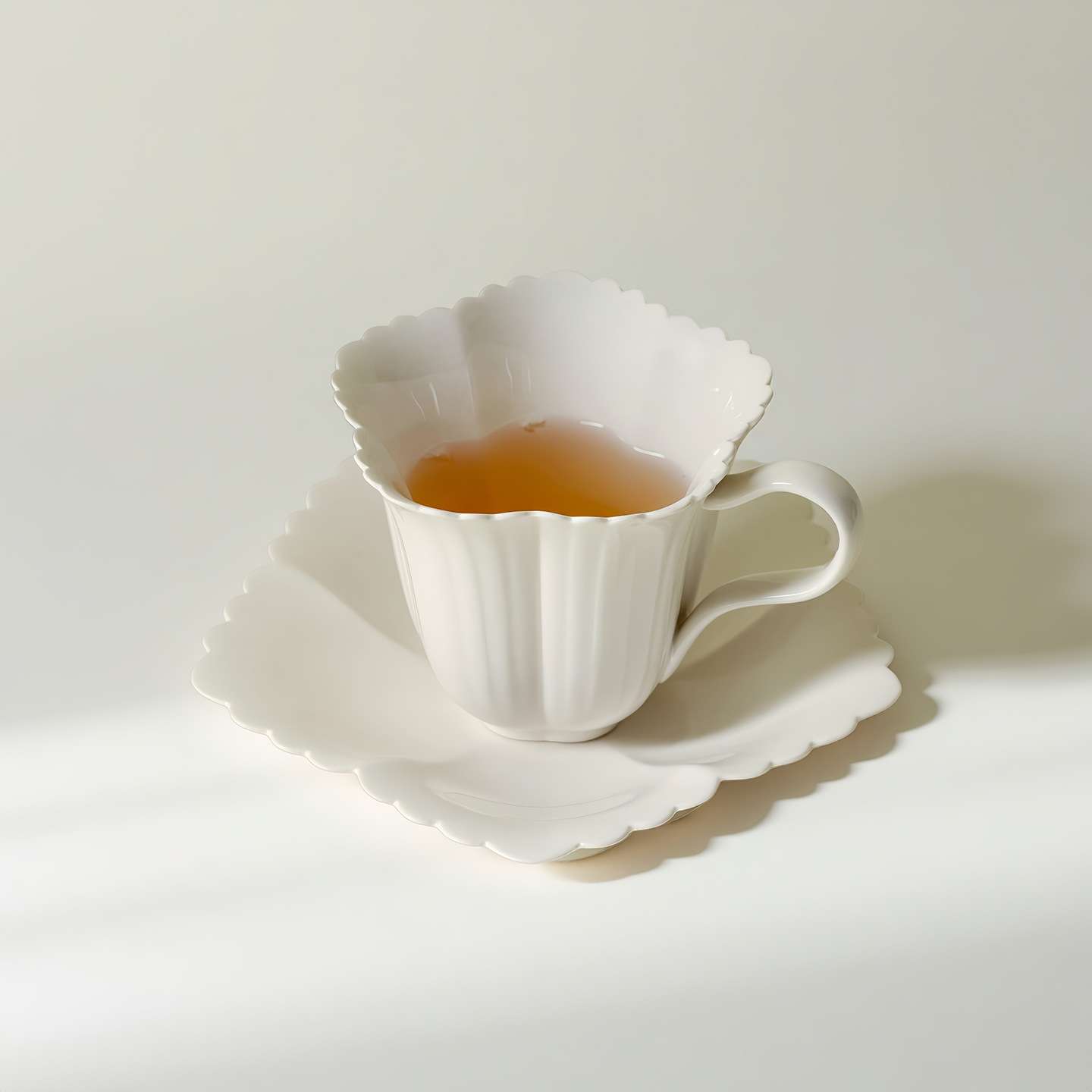 唐宋草木灰陶瓷咖啡杯两件套办公室家用牛奶杯花茶杯个人杯杯子