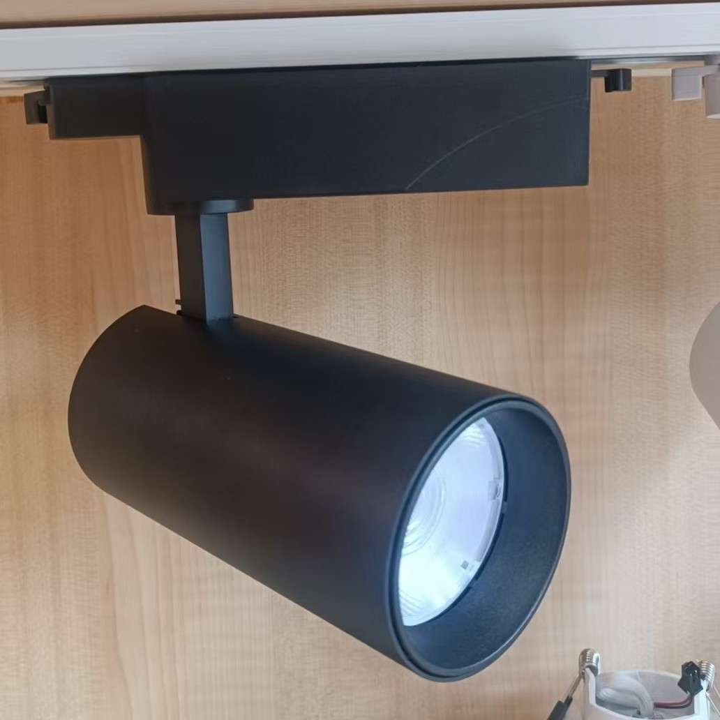 轨道灯外壳 COB12W20W30W LED导轨灯配件黑色白色射灯防眩路轨