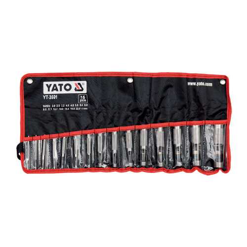 易尔拓YATO冲孔器套装2-22mm圆柱冲子皮腰带皮革具手工开孔打眼洞