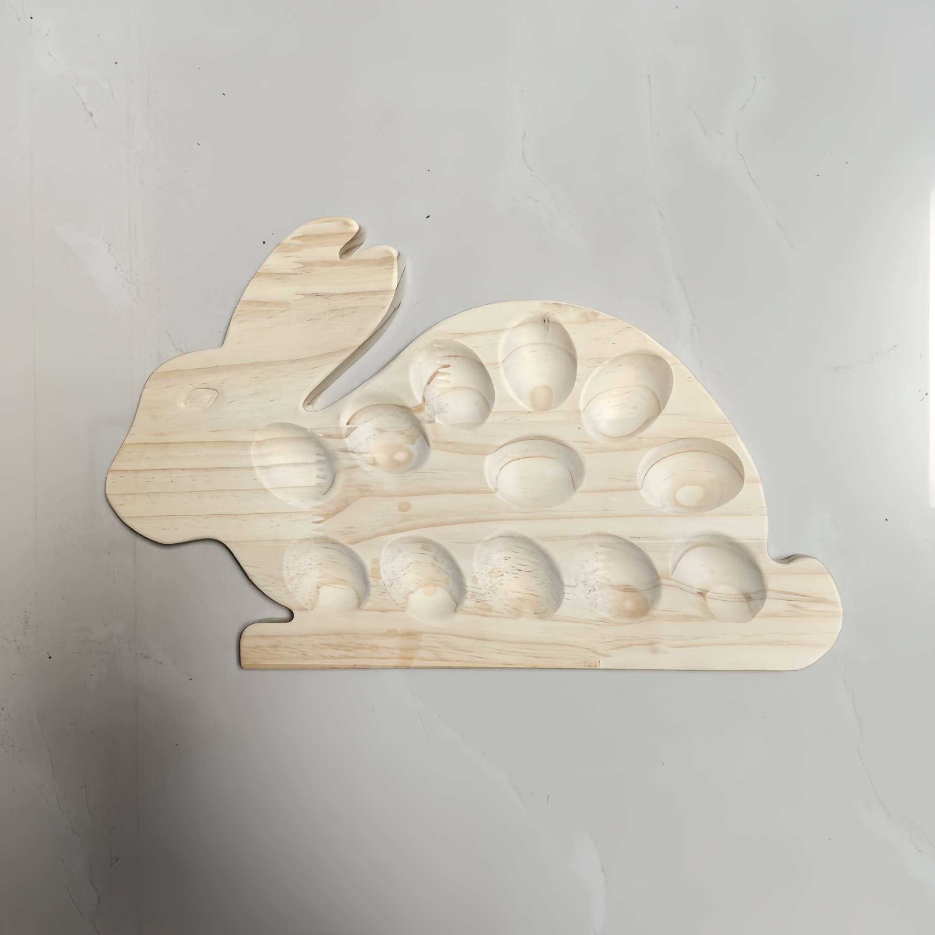 实木鸡蛋分隔收纳盒木制创意鸡蛋摆放固定架多格厨房鸡蛋格展示托