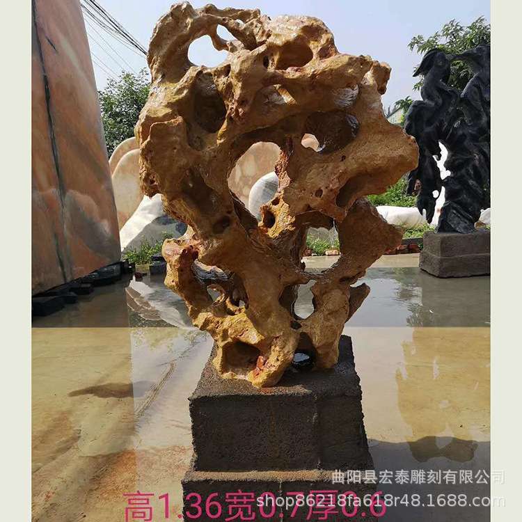 园林景观石庭院入口公园摆件 太湖石灵璧石 原石洞石 假山奇石