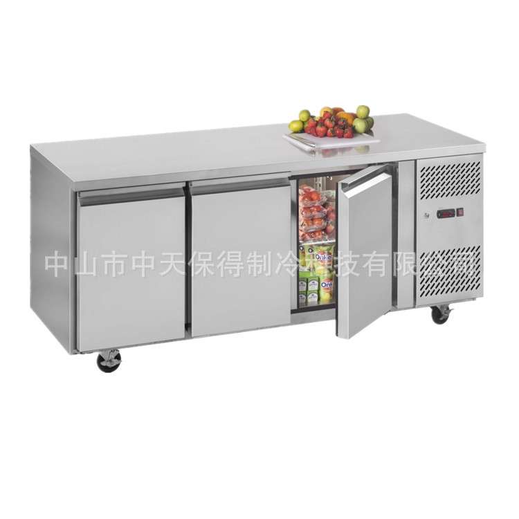 欧款风冷冷藏工作台三门冰箱水吧台冰柜冷冻厨房保鲜操作台