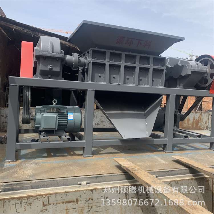 大兴撕碎机配传送带废旧固废电器电子元件铁箱工业金属破碎机