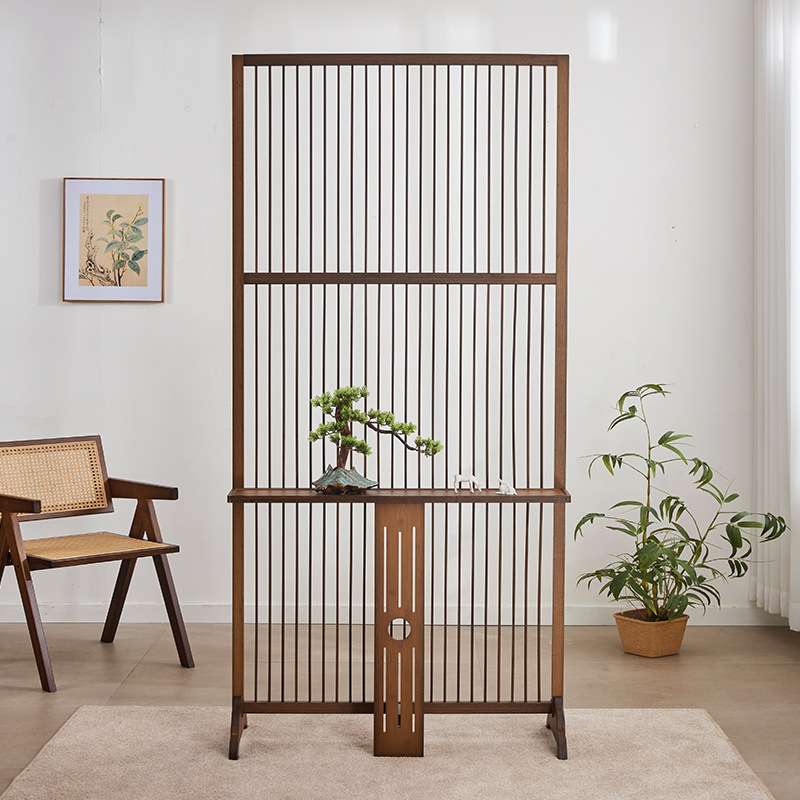 H^c屏风客厅装饰入户家用移动实木隔断现代简约新中式屏风隔断竹