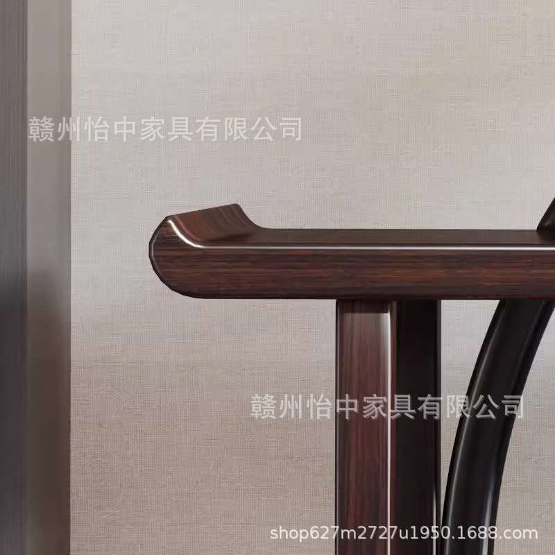 新中式乌金木玄关桌靠墙实木端景台条案供桌客厅入户中堂香案神台