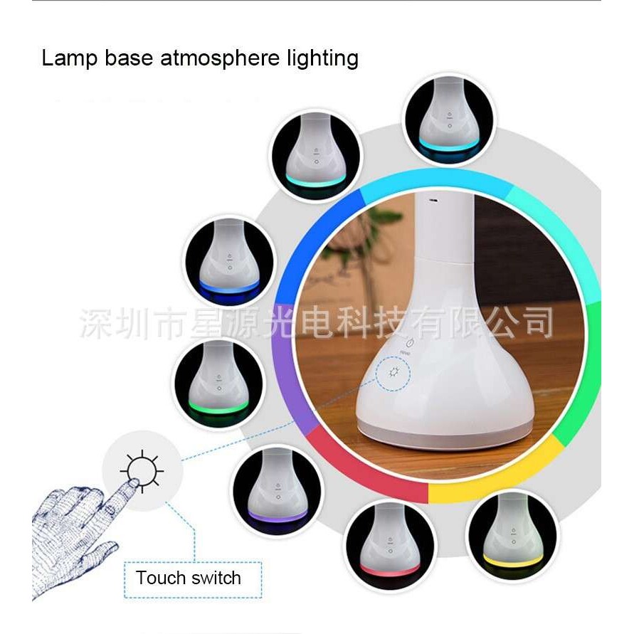 万年历Q2台灯现货多功能led床头灯折叠台灯学生充电护眼阅读卧室