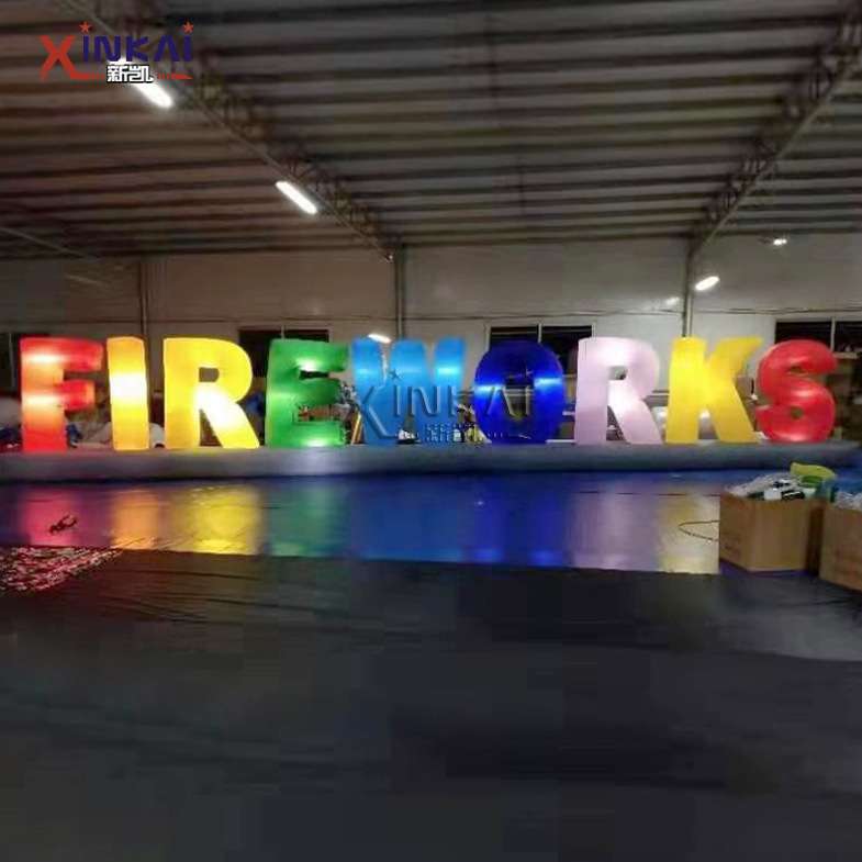 充气灯光字母气模 酒吧装饰字母LED灯光 firework英文充气模型