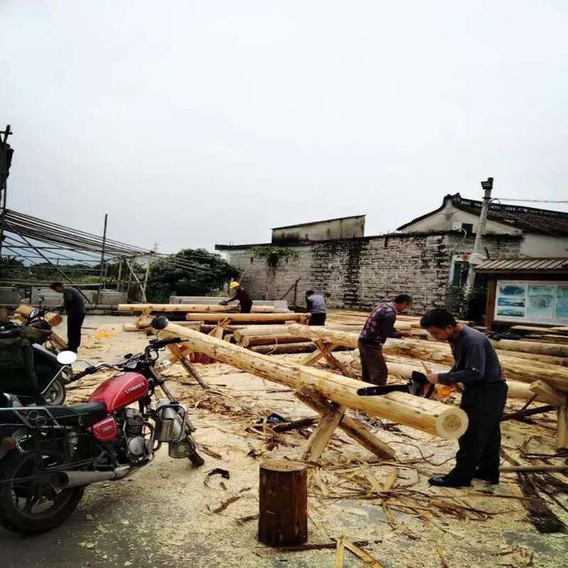 福建深山老杉木古建大杉木圆柱子主梁次梁木梁椽子挂落材料瓦片屋