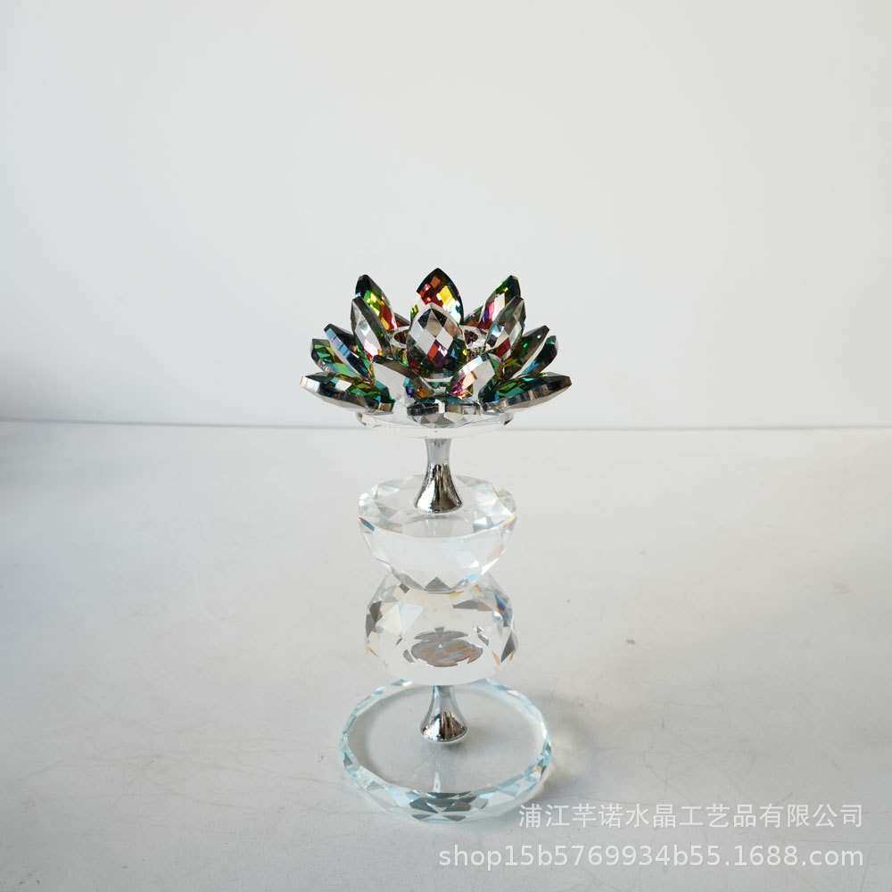 精致创意烛台酥油灯座 水晶蜡烛台摆件灯长明灯 家用厂家直销