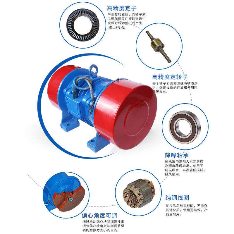 工业三相异步振动电机yzs系列卧式振动筛220v小型振动电机价格