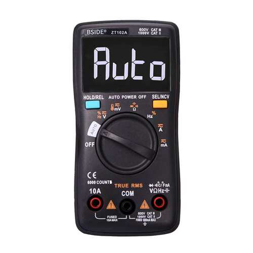 BSIDE  ZT102A液晶显示6000字AUTO智能档自动量程数字万用表