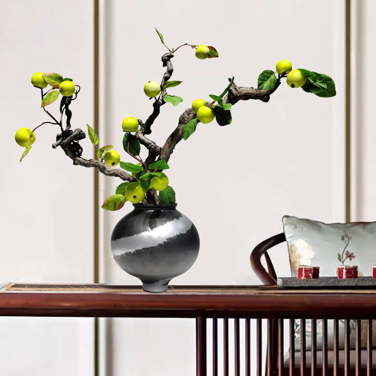 现代轻奢仿真花摆件设计师插花洽谈桌茶几样板间售楼处花束装饰品