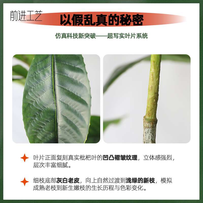 大型仿真绿植枇杷树高端轻奢仿生假植物室内客厅落地盆栽装饰摆件